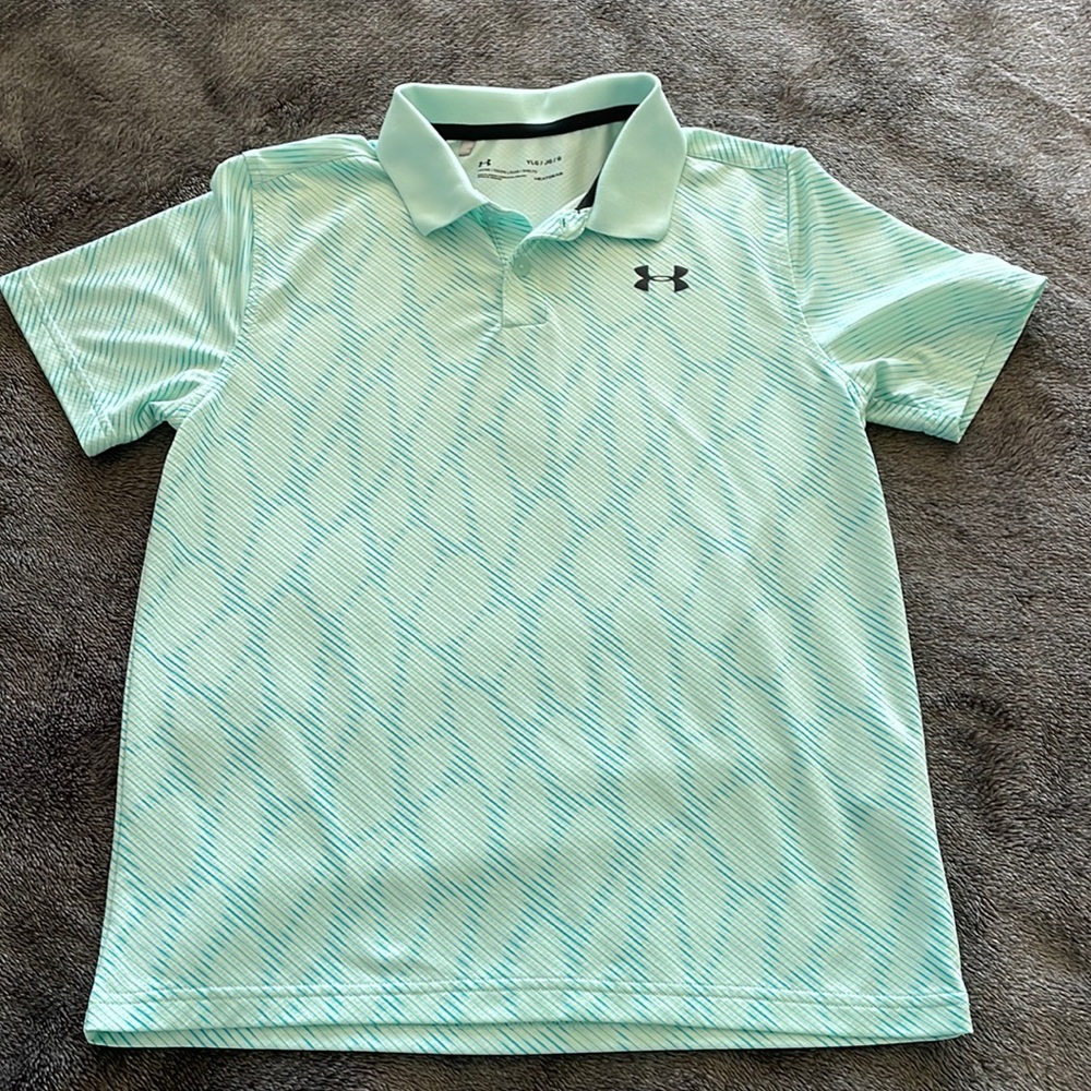 COPY - Under Armour boys collared golf HeatGear shirt in YXL